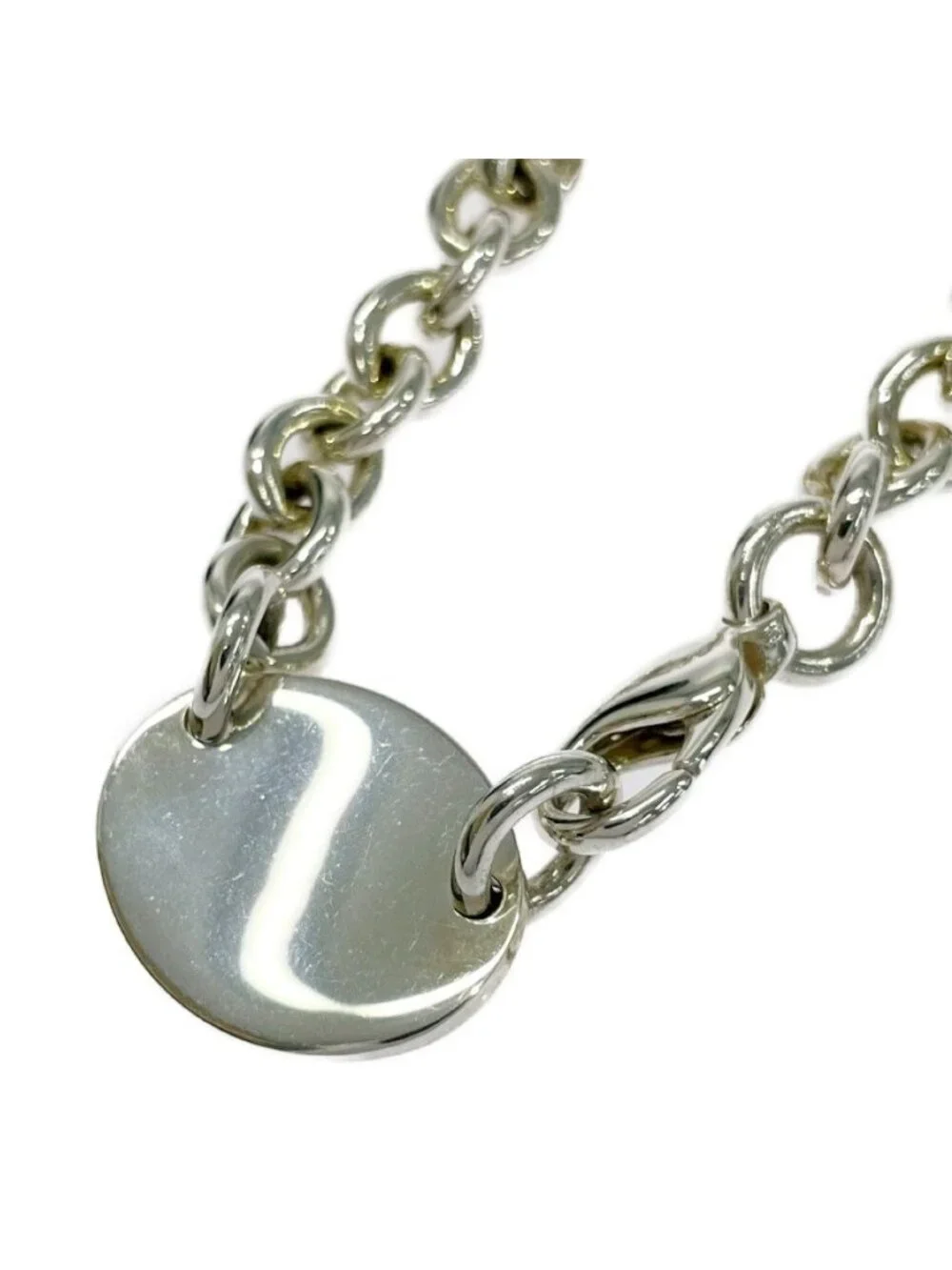 Tiffany & Co Silver Return to Tiffany Oval Tag Necklace
